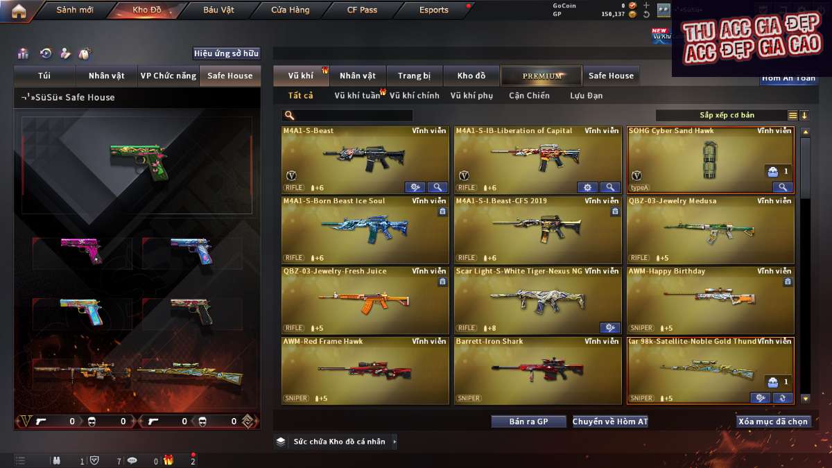shop acc cf uy tin gia re